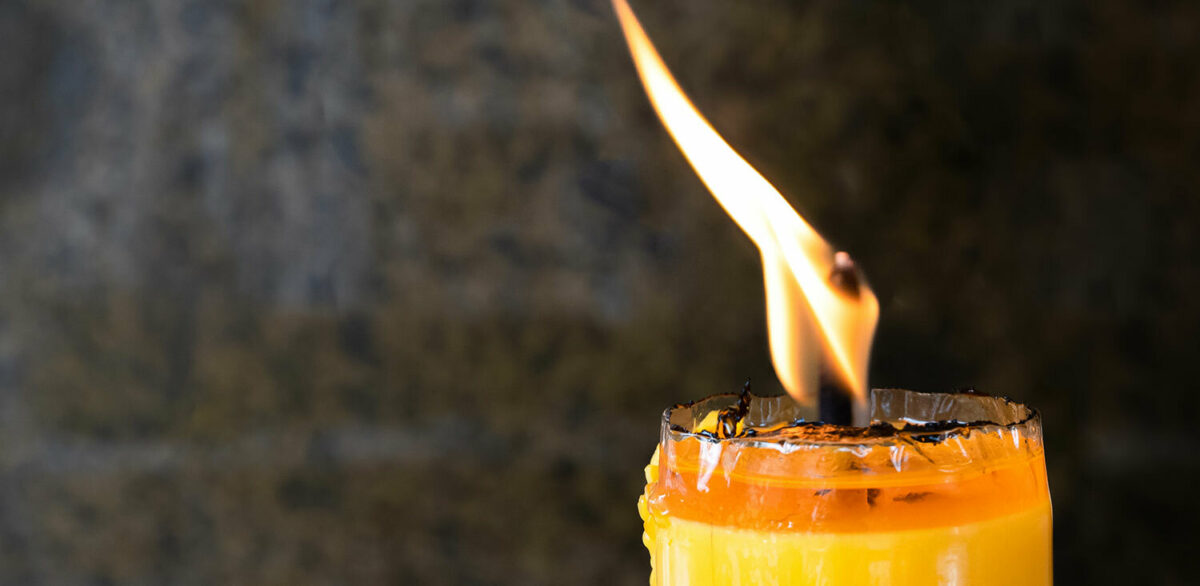 REQUEST: my candle's melted a hole into itself. The firetip is very deep  inside and I am having trouble lighting it on fire without having molten wax  dripping all over my hand.