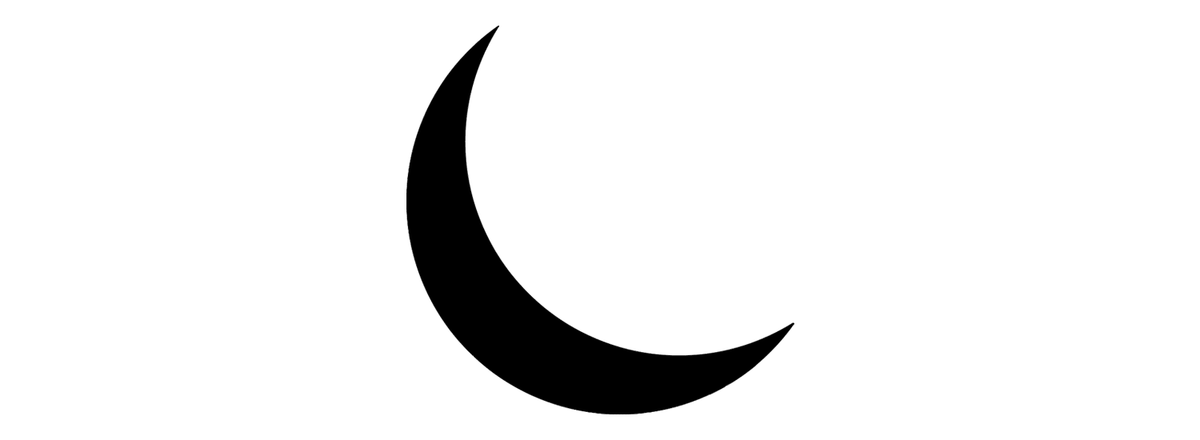 Crescent moon magic symbol