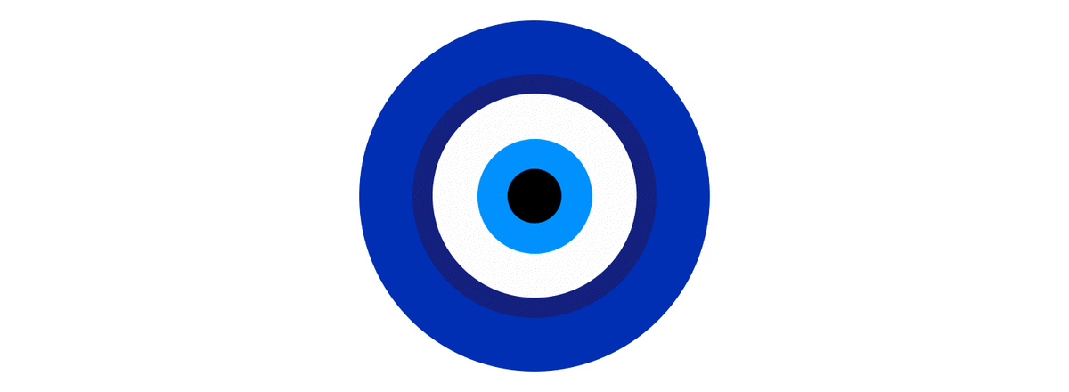Evil eye magic symbol