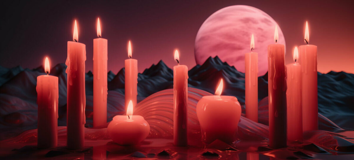 Friday pink candles