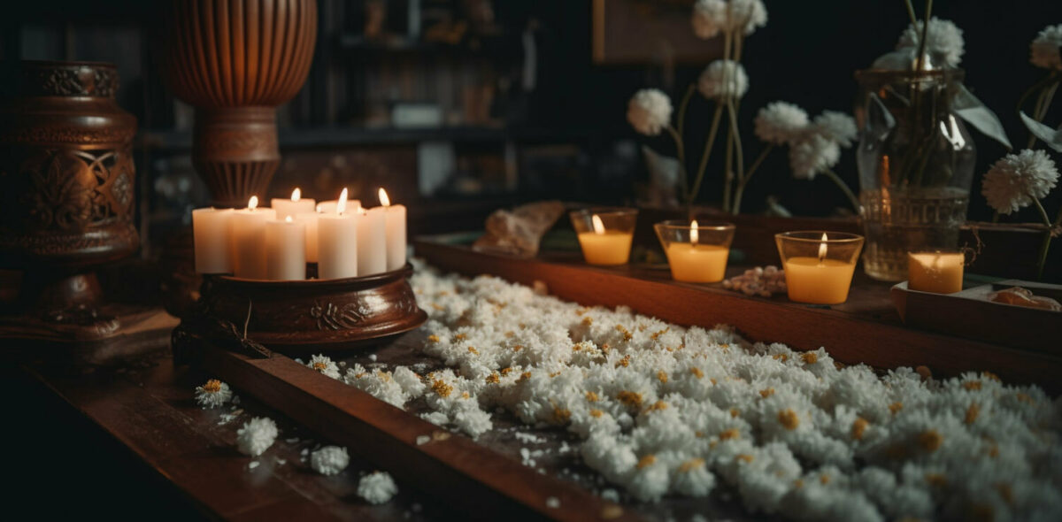 Jasmine flowers spiritual altar