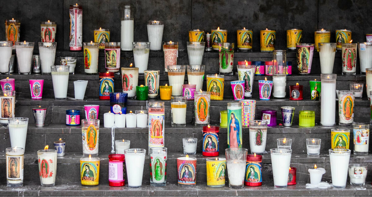 Mexican prayer candles
