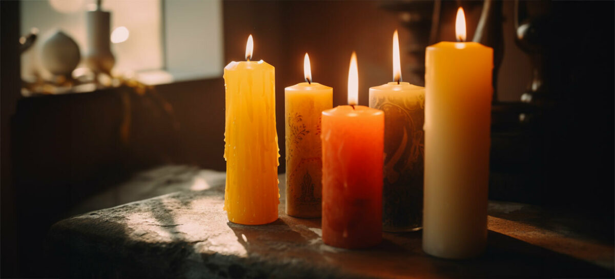 Sunday yellow candles