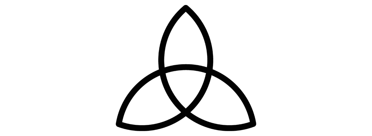 Triquetra magic symbol