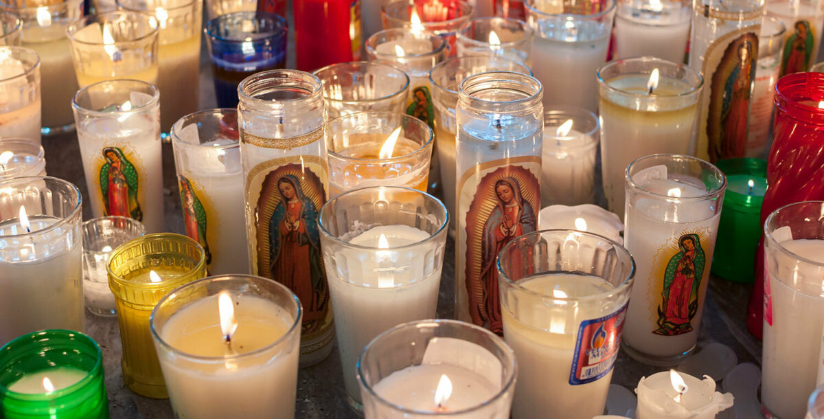 Virgin our lady guadalupe candles