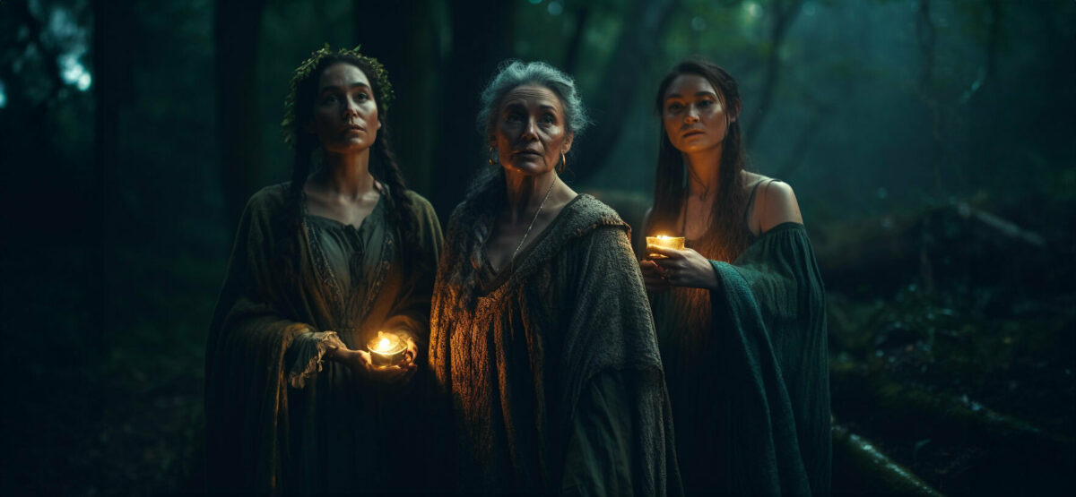 Wiccan triple goddess maiden mother crone