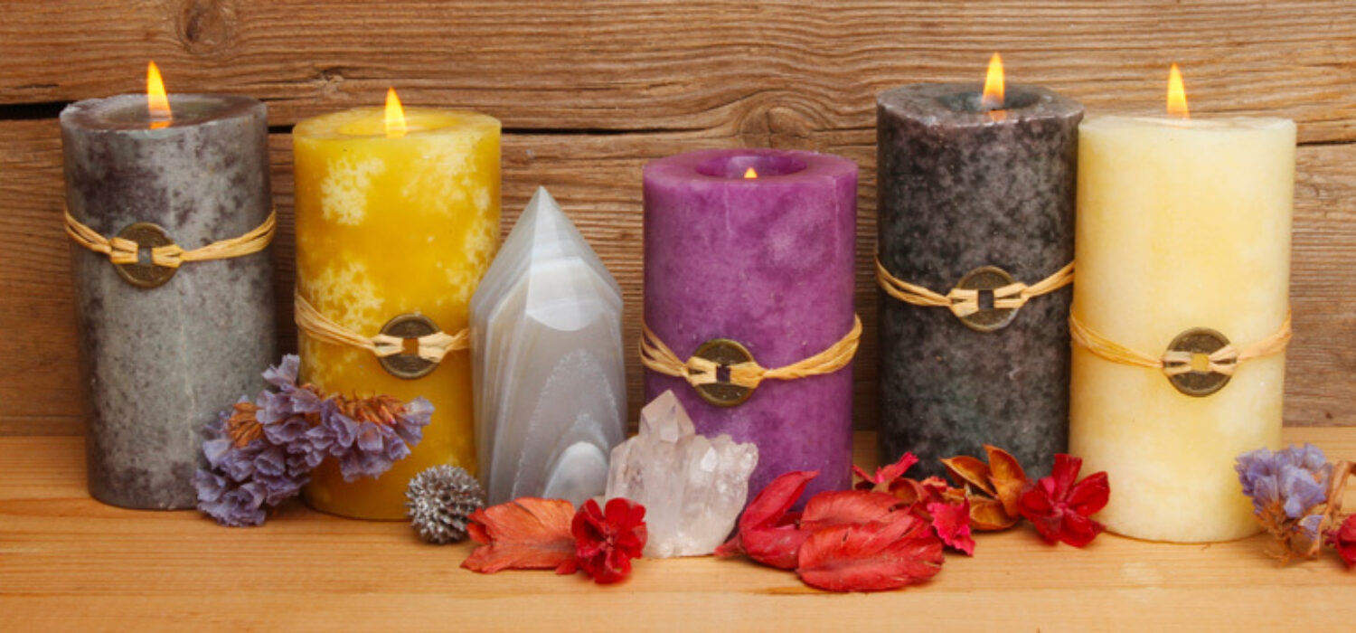 Candle crystal colors symbolism meanings
