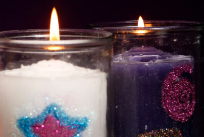 Dressing ritual candles oil glitter carving