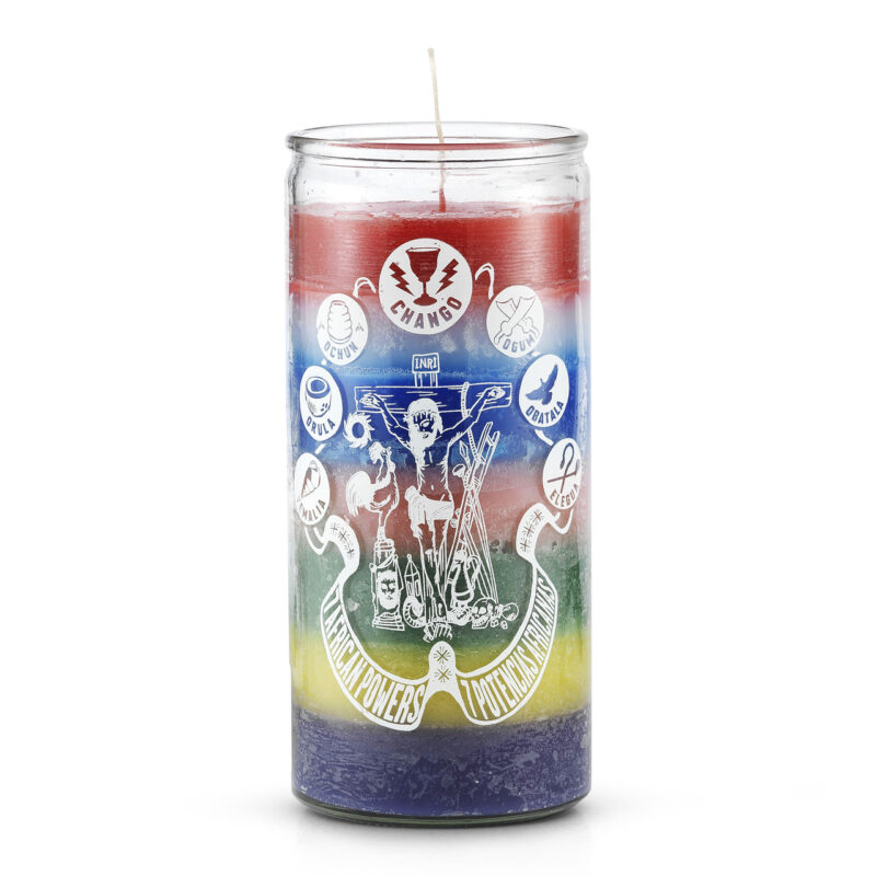 7 Mecha Vela negra / black 7 Wick Candle religion yoruba ifa santeria