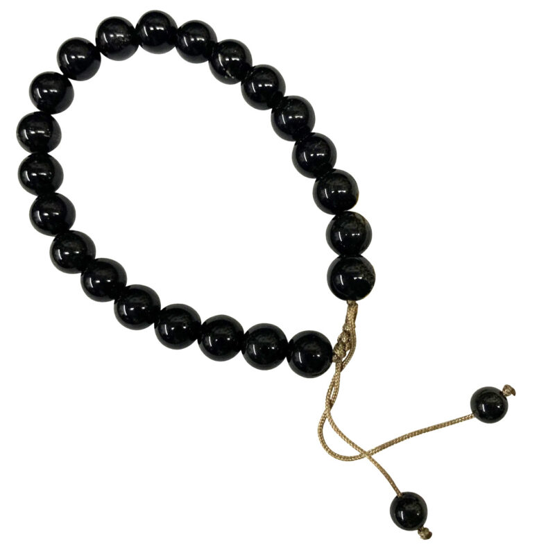 Black obsidian adjustable bracelet 66534