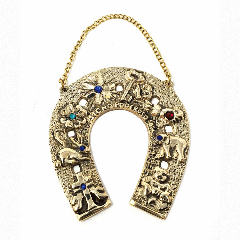 Brass carved horseshoe 14582