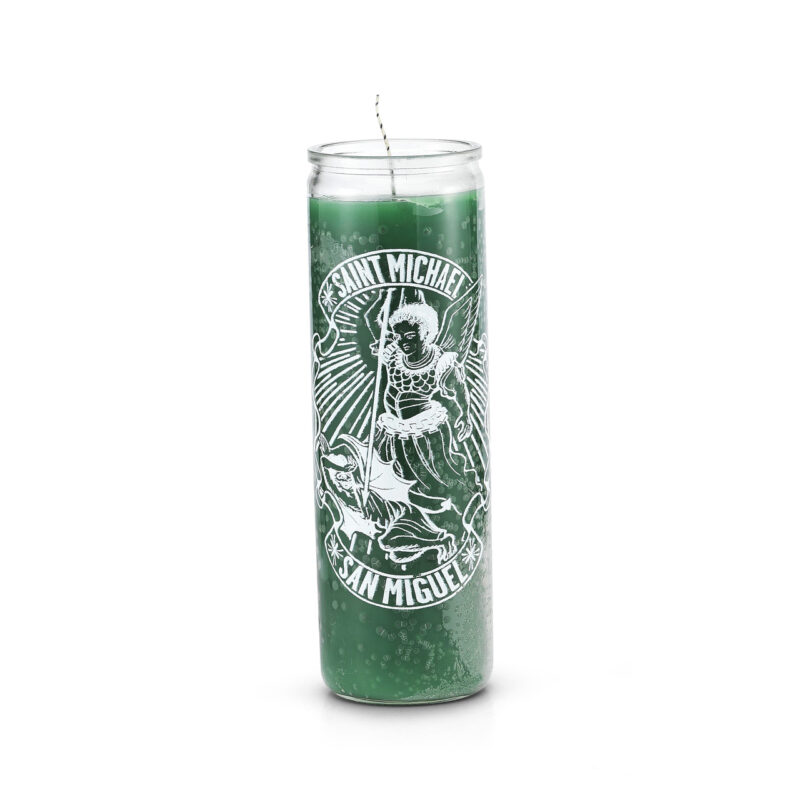 Candle Saint Michael San Miguel Green 7 Day