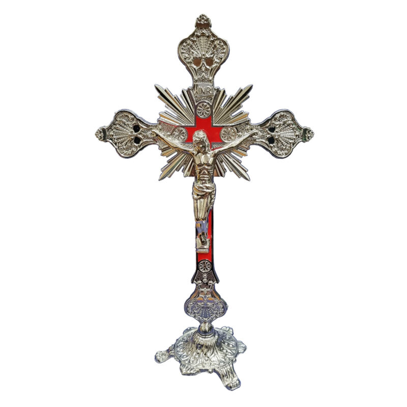Crucifix silver 10 inch 51952
