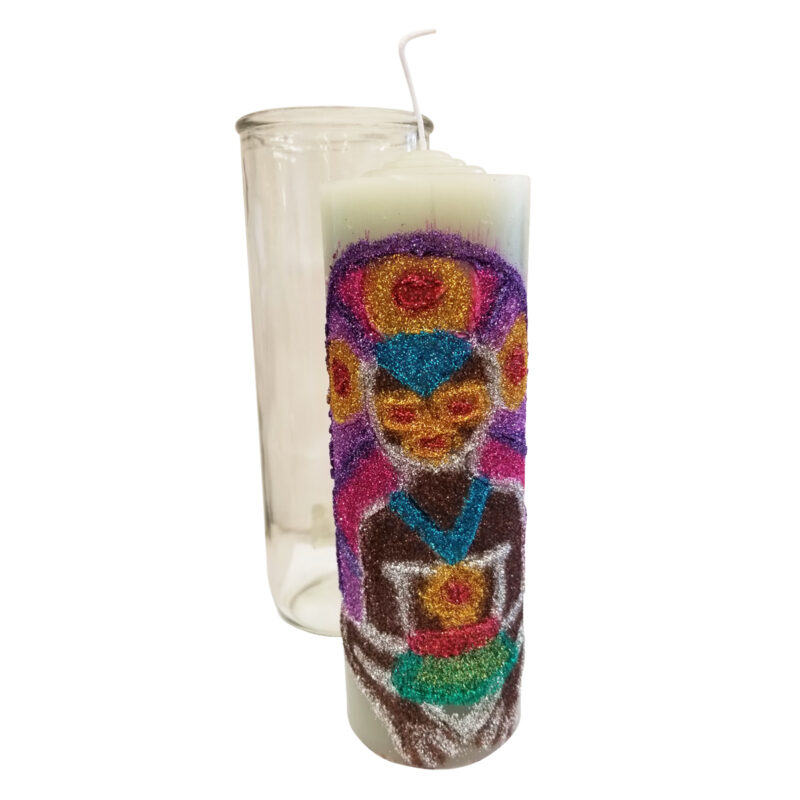 Custom indian protector candle 06270