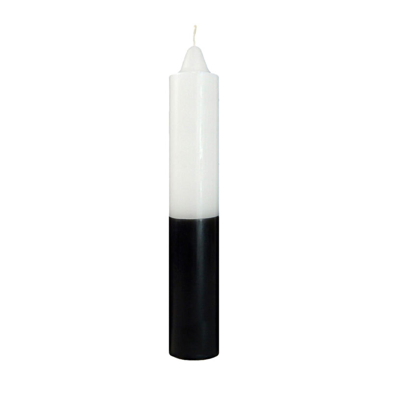 Double action candle black white