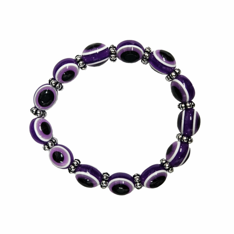 Evil eye bracelet purple