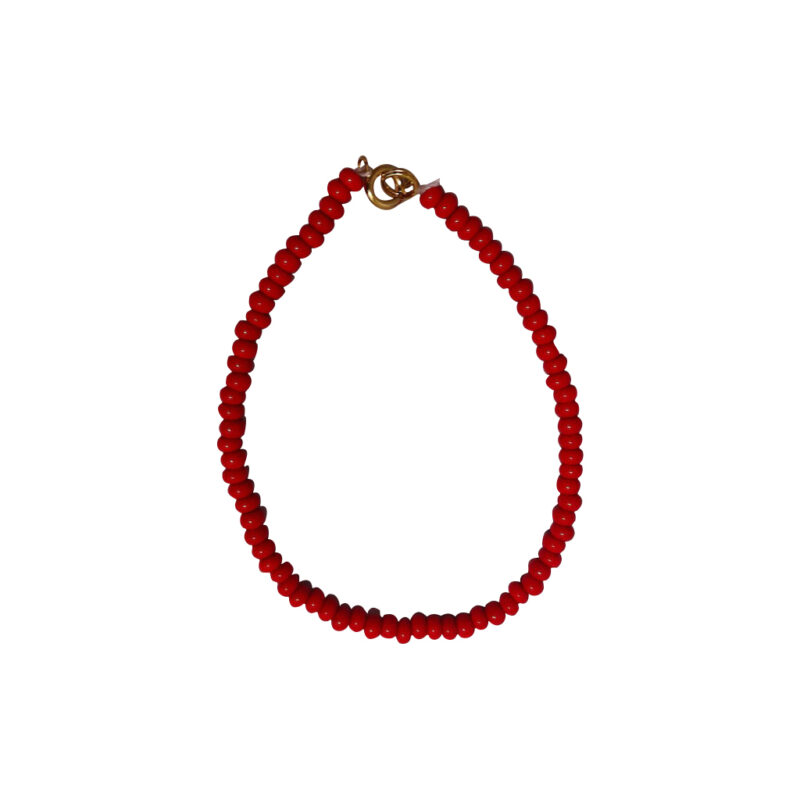Red single santeria bracelet 55962