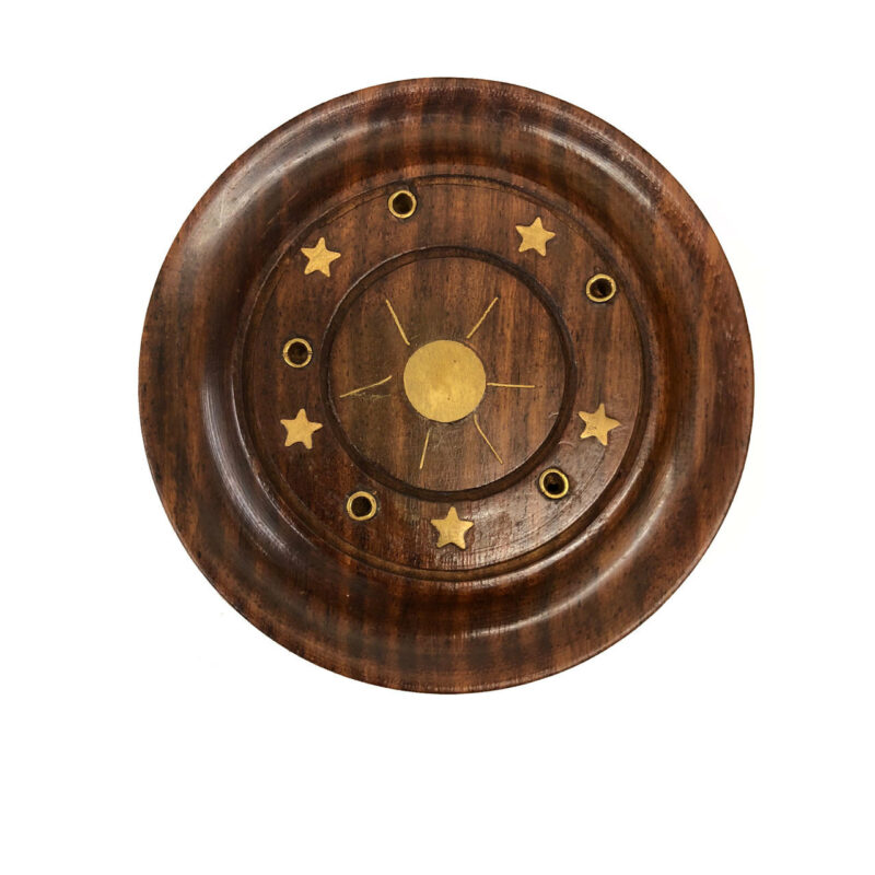 Round carved incense holder 72039
