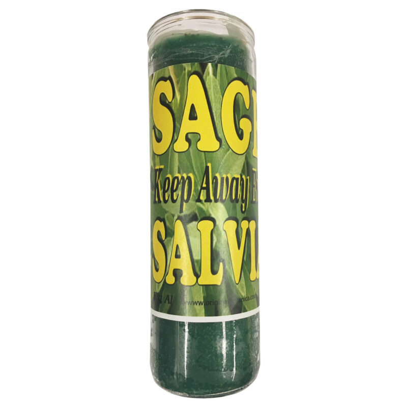 Sage keep away evil salvia candle 32387