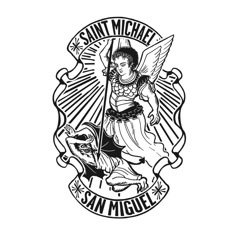 Saint michael candle front