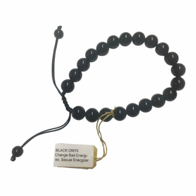Black onyx adjustable bracelet 70172
